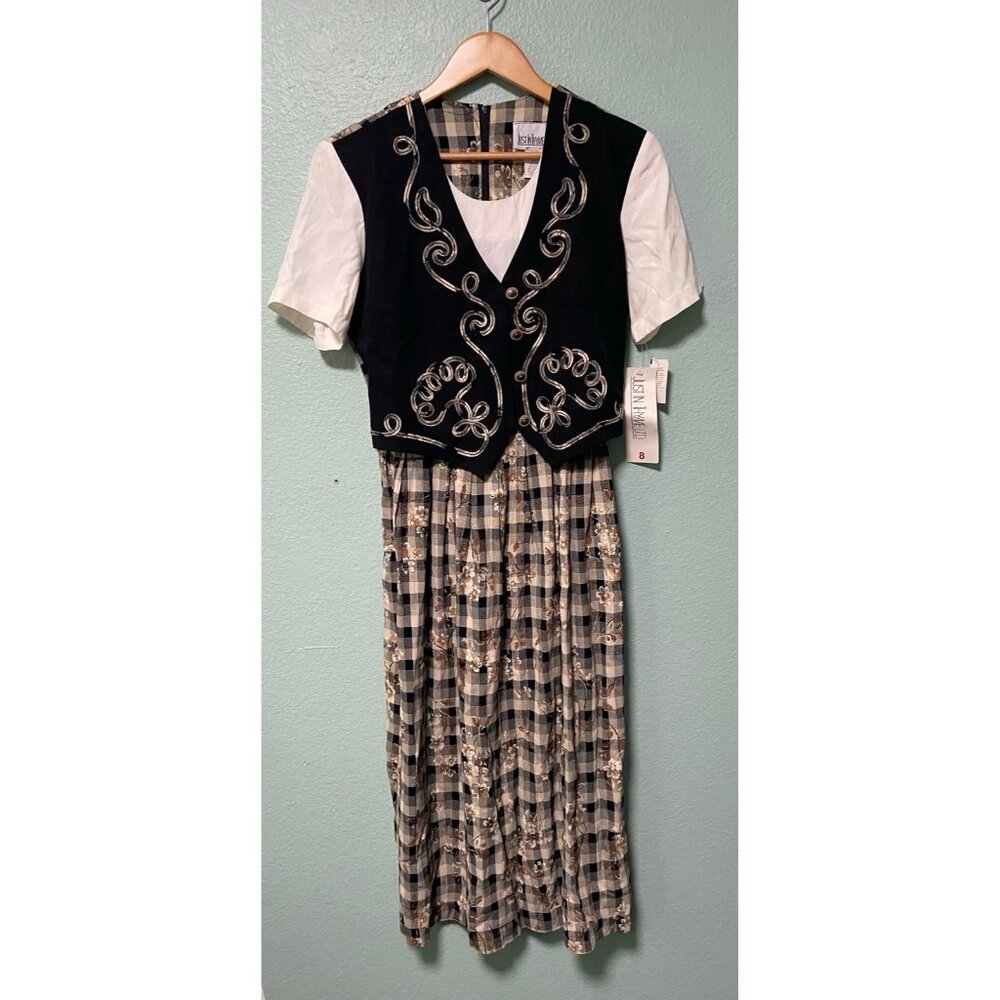NWT‎ Just in Thyme Women's 90s Y2K Dress with Vest and Tie Dress Size 8